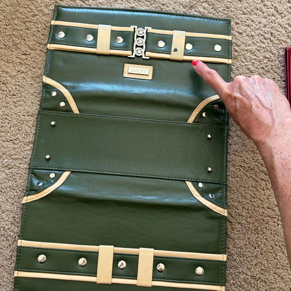 Niche classic handbag brown purse base and 3 interchangeable shell covers - Picture 13 of 17